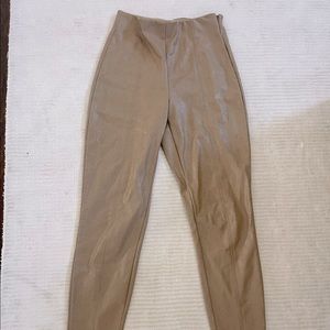Faux leather pants
